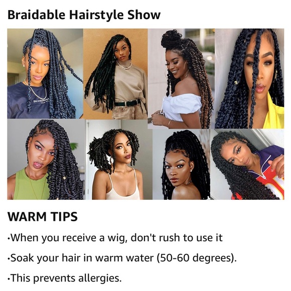 16” Soft Afro Twist Braiding Hair Long Spring Twist Faux Locs Crochet6 Packs #30 - Picture 7 of 9